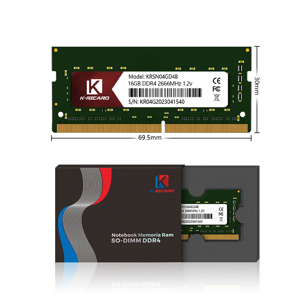 Оперативная память K-ricard DDR4 8 ГБ 16 2400/2666/3200 МГц Sodimm памяти для ноутбука 32
