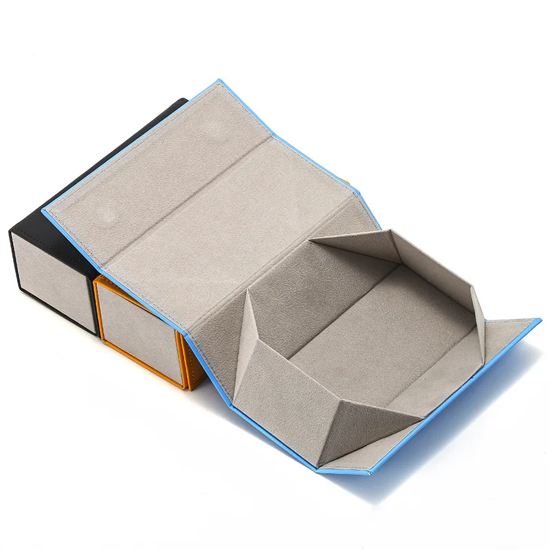 Складной Магнитный футляр для очков конфетных цветов с логотипом на заказ набор упаковки тканевых