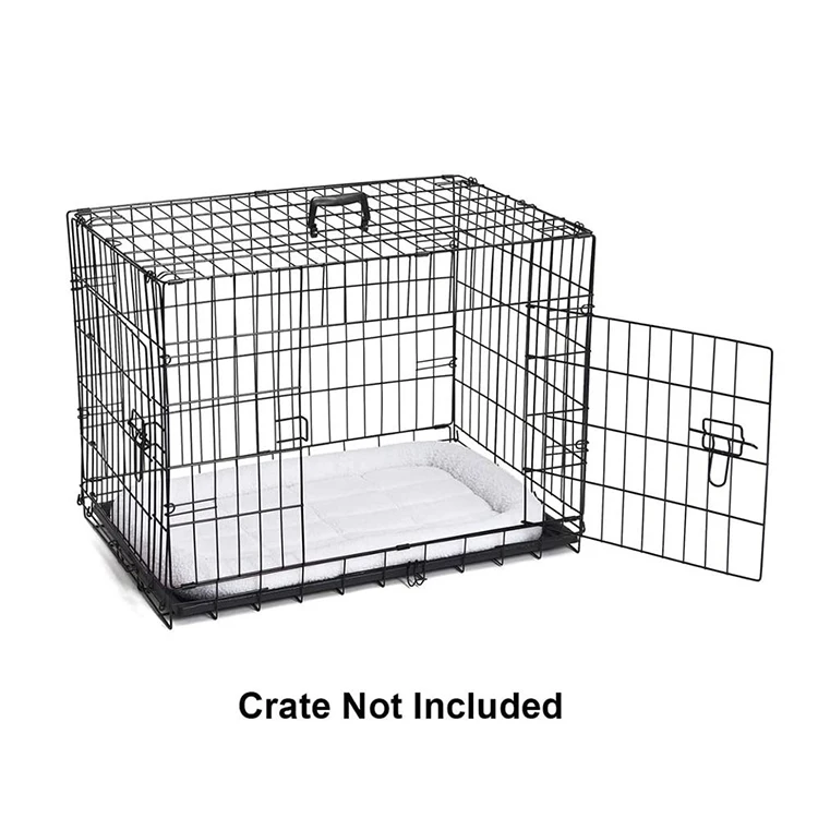 Modern Design Soft Portable Bolster Deluxe Plush Soft Cat  Pet Bed Dog  Mat For Metal Dog Crates Pet House