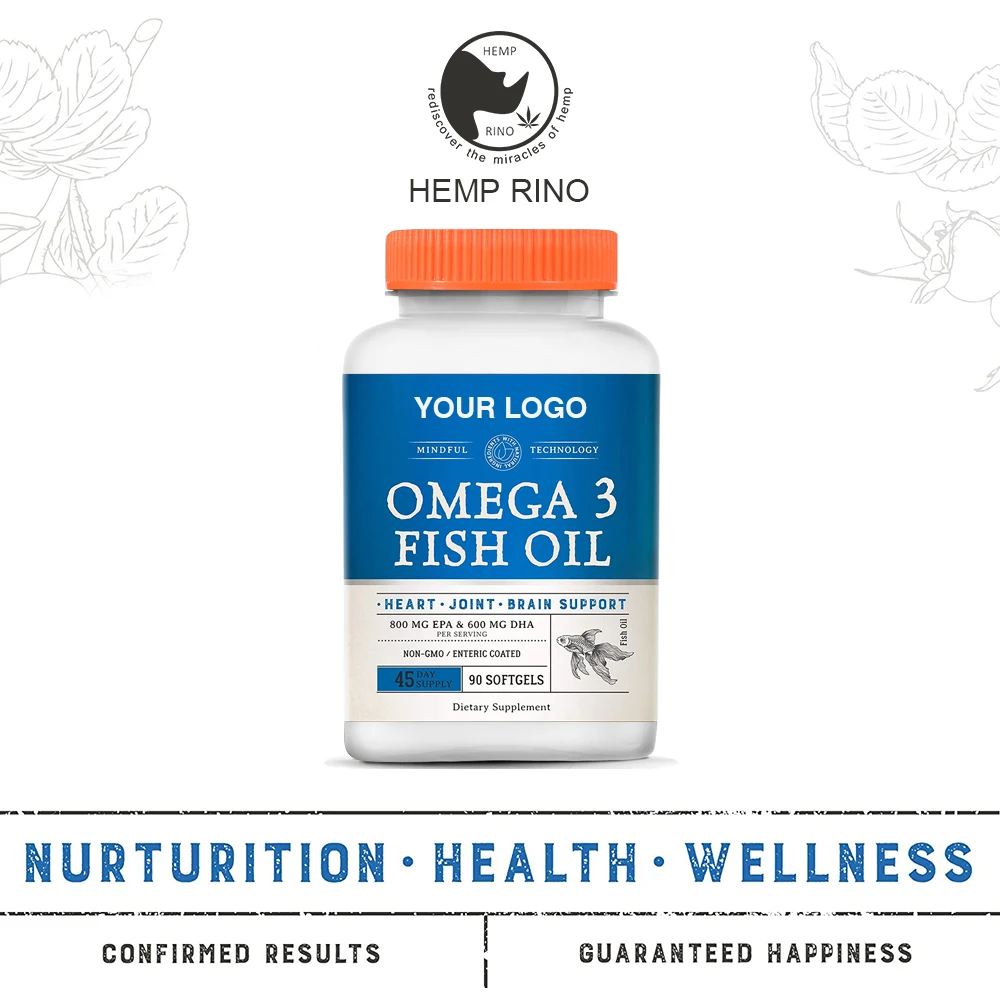 Детские капсулы Nootropics Omega 3 Fish Oil 2000 mg с 800 EPA и 600 DHA улучшая интеллект