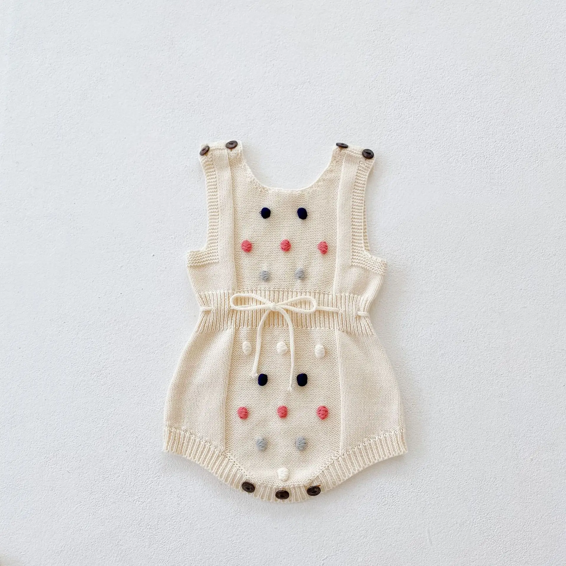 2022 spring and autumn baby boys and girls baby suit small wool ball coat + Ha yi crawling suit two sets