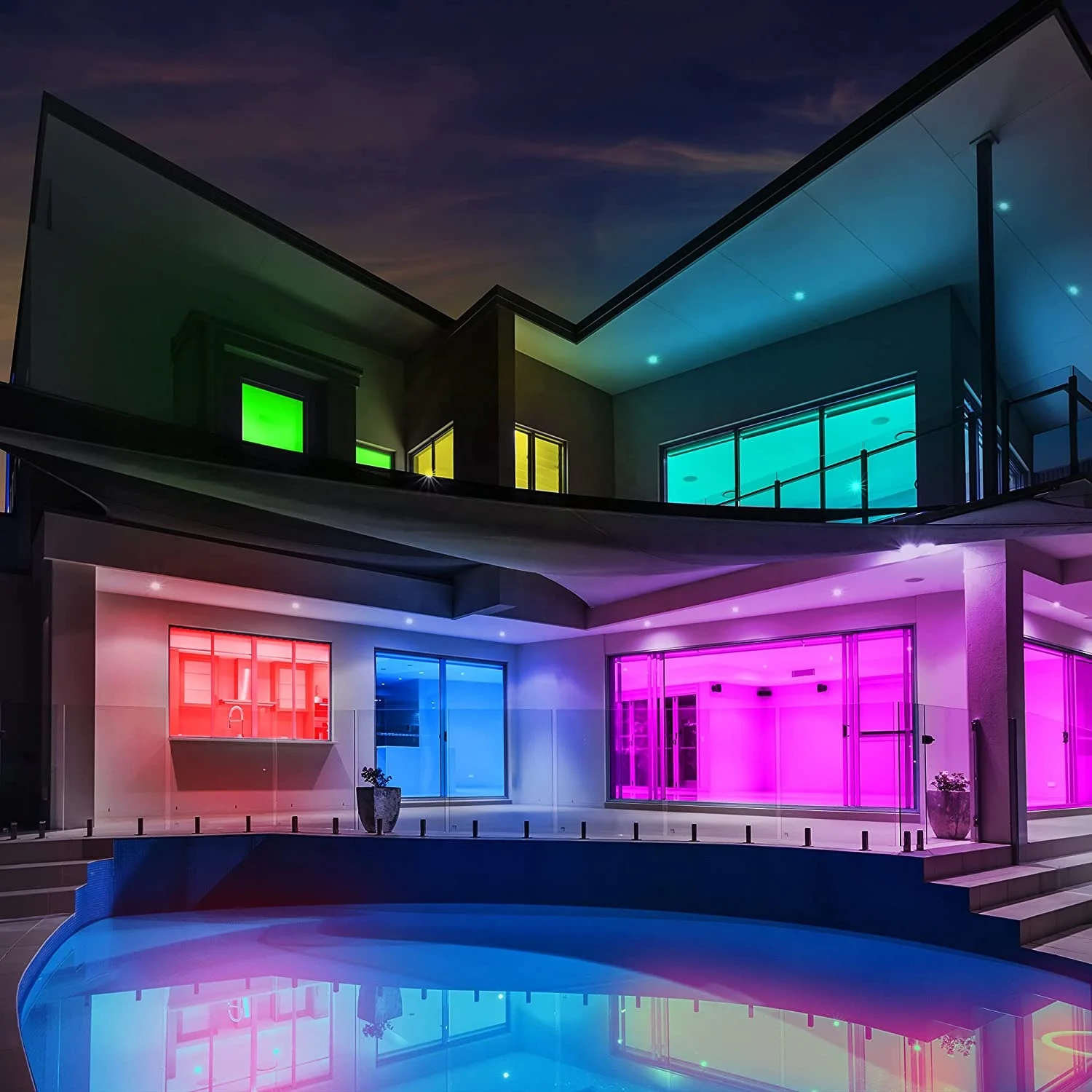 Dropshipping Smart APP Remote Control 150 300 LEDs Addressable RGB PCB Daytime Running LED Strip Light Kit 5M 10M