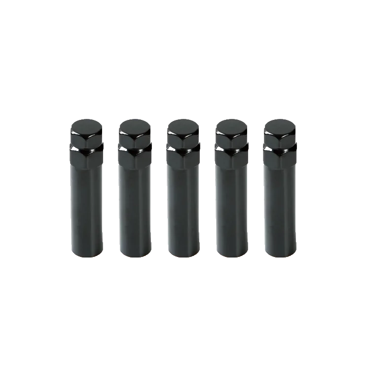 Black Chrome 3800 Wheel Lug Nuts Spline type with Key
