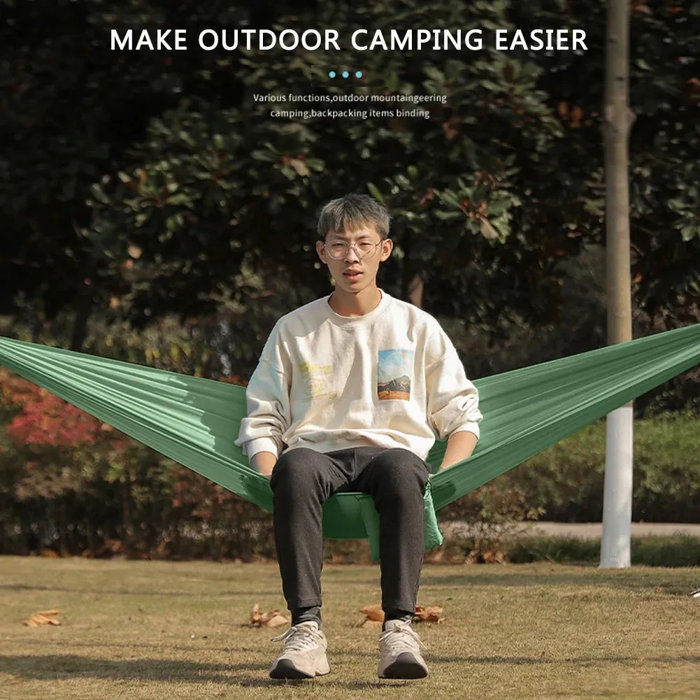 Garden Backyard Furniture Hanging Single Hammock Hangmat Ultralight Outdoor Nylon Hammock Sleep Camping  Swing Tree Bed Chair
