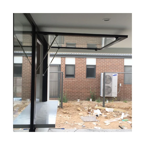 Deda Upward window factory price color can be customized aluminum frame manual Gas Strut 90 degree awning Windows for house