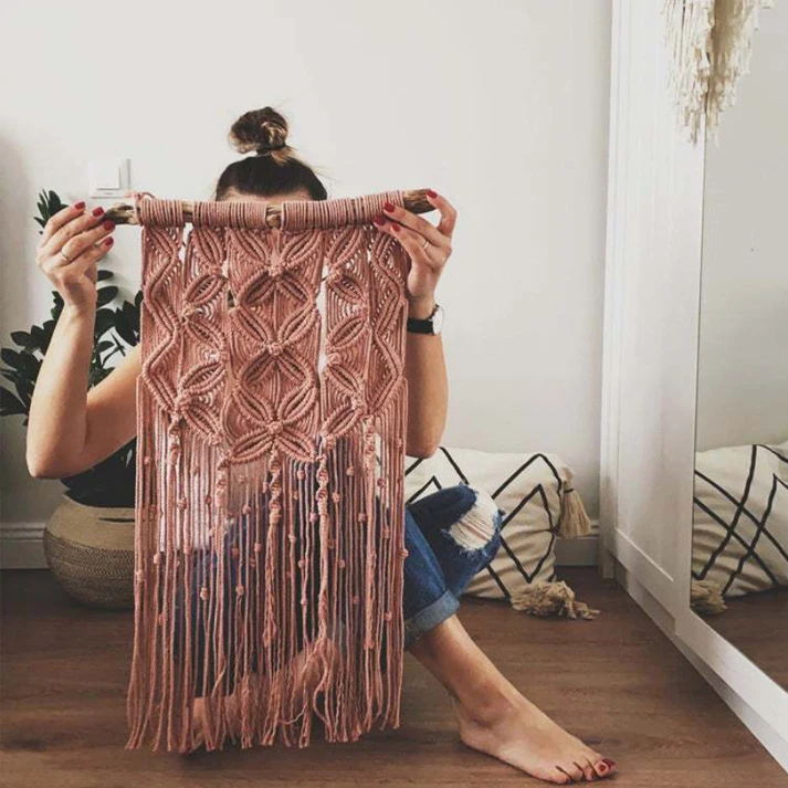 Украшение в стиле бохо цветной ручной работы домашний декор макраме настенный подвесной гобелен