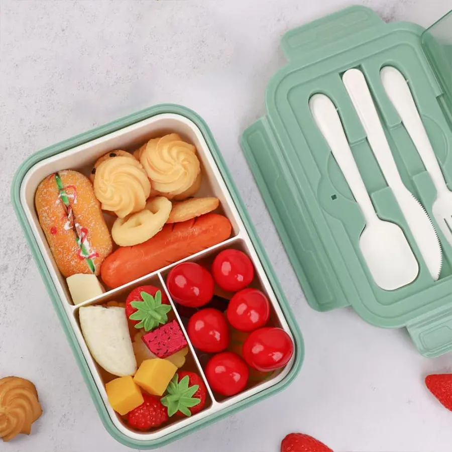 Compartments kids bento box Microwave safe school tiffin box eco friendly reusable lunch box