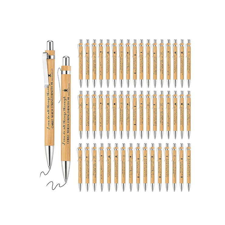 supplier custom religious Verses design barrel ergonomic grip gel ink ballpoint pens retro press neutral pens for student