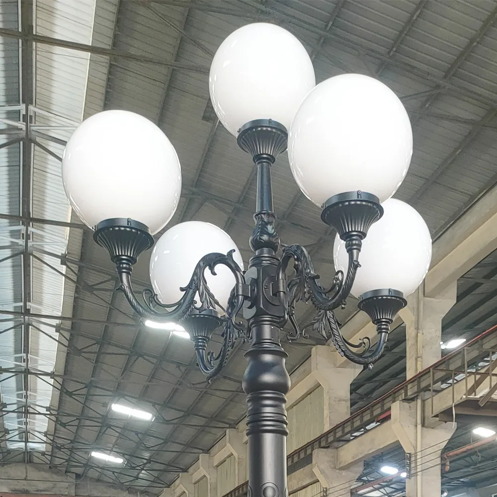 Powder Coated Smart Street Light Pole Smart Light Pole outdoor theme park decor White Hot Steel Wall Surface Suit