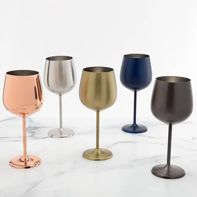 Gold 304 Stainless Steel Wine Glasses Wine Glasses Suitable for Wedding Parties red wine glass