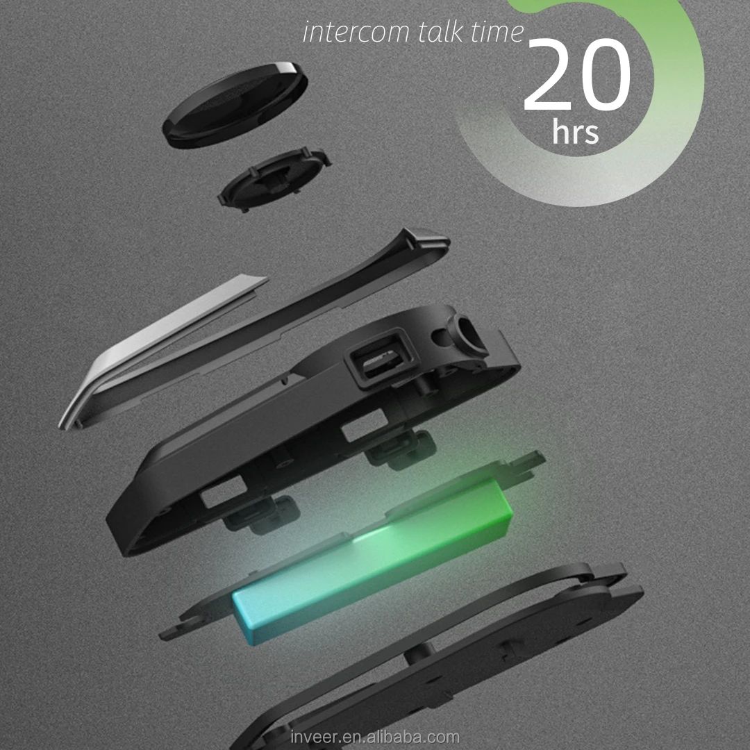 inveer new  over 1000 meters duplex intercom and  IPX67 water-proof and hands free motorcycle helmet  intercom  headset X5