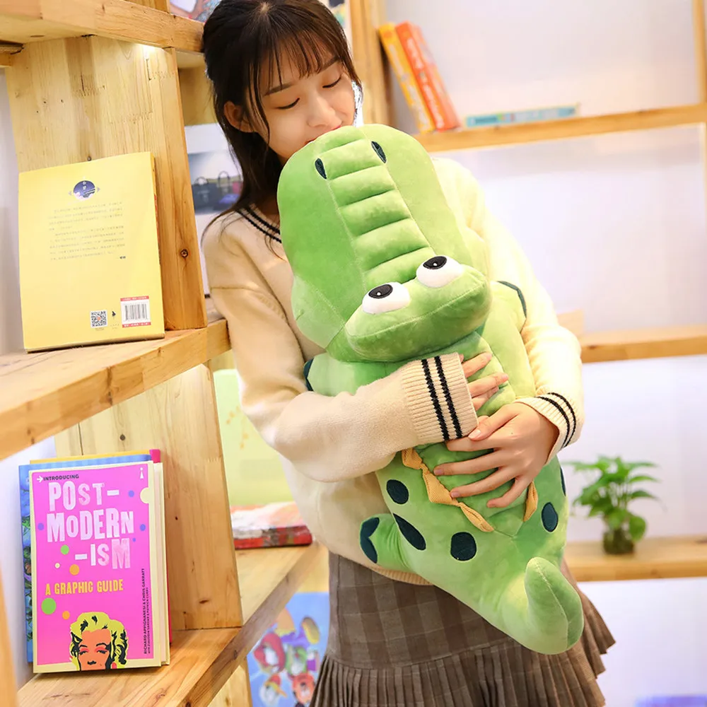 Factory Supply Soft Custom cute kawaii squishy Jumbo plush toy crocodile stuffed animal shaped pilloodile pillow plush crocw