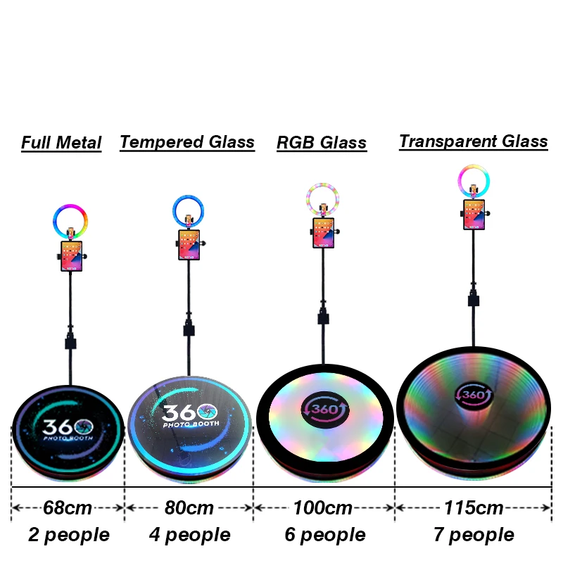 360 video booth self rotation light weight 360 camera photo booth infinity photo booth 360 big ring 65 cm