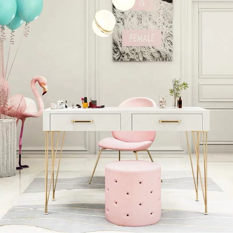 Cheap Manicure Table Marble Top Nail Salon and Chair Set