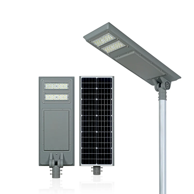 ALLTOP New Products Bridgelux IP65 Die Cast Aluminum Outdoor 40 60 100 W All In One Solar LED Street Light Price