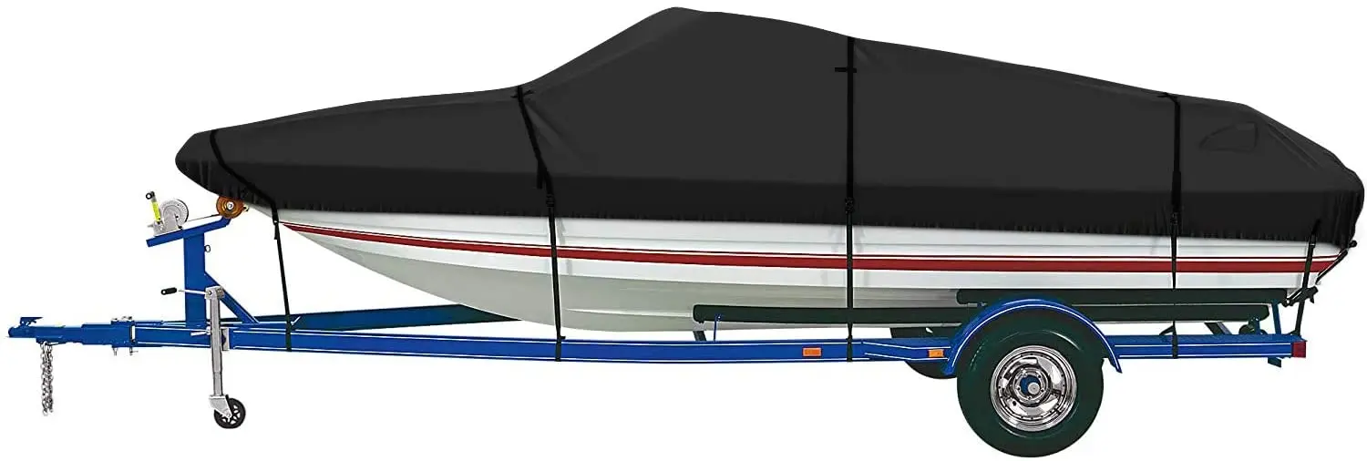 
OEM/ODM universal type aluminum alloy sport yacht rubber fishing UV protection 600D Oxford fabric trailer boat cover 