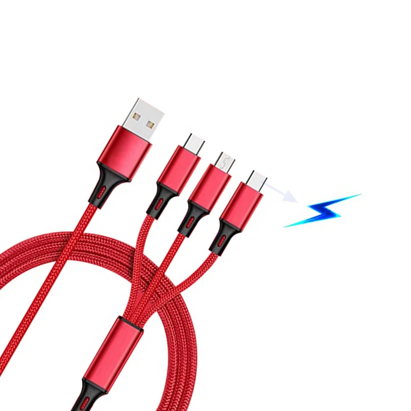Тип c-type c pd Зарядка 3 в 1 кабель usb мобильного телефона Быстрый зарядный кабель для передачи данных, кабель для быстрой зарядки для мобильного телефона