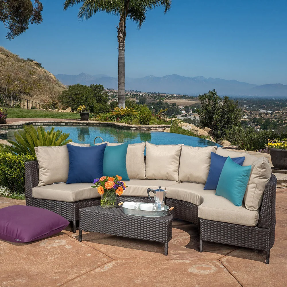 Custom Wholesale Waterproof Sofa Pillow Covers Outdoor Cushion Cover Water Resistant Outdoor Furniture Garden Pillow Case