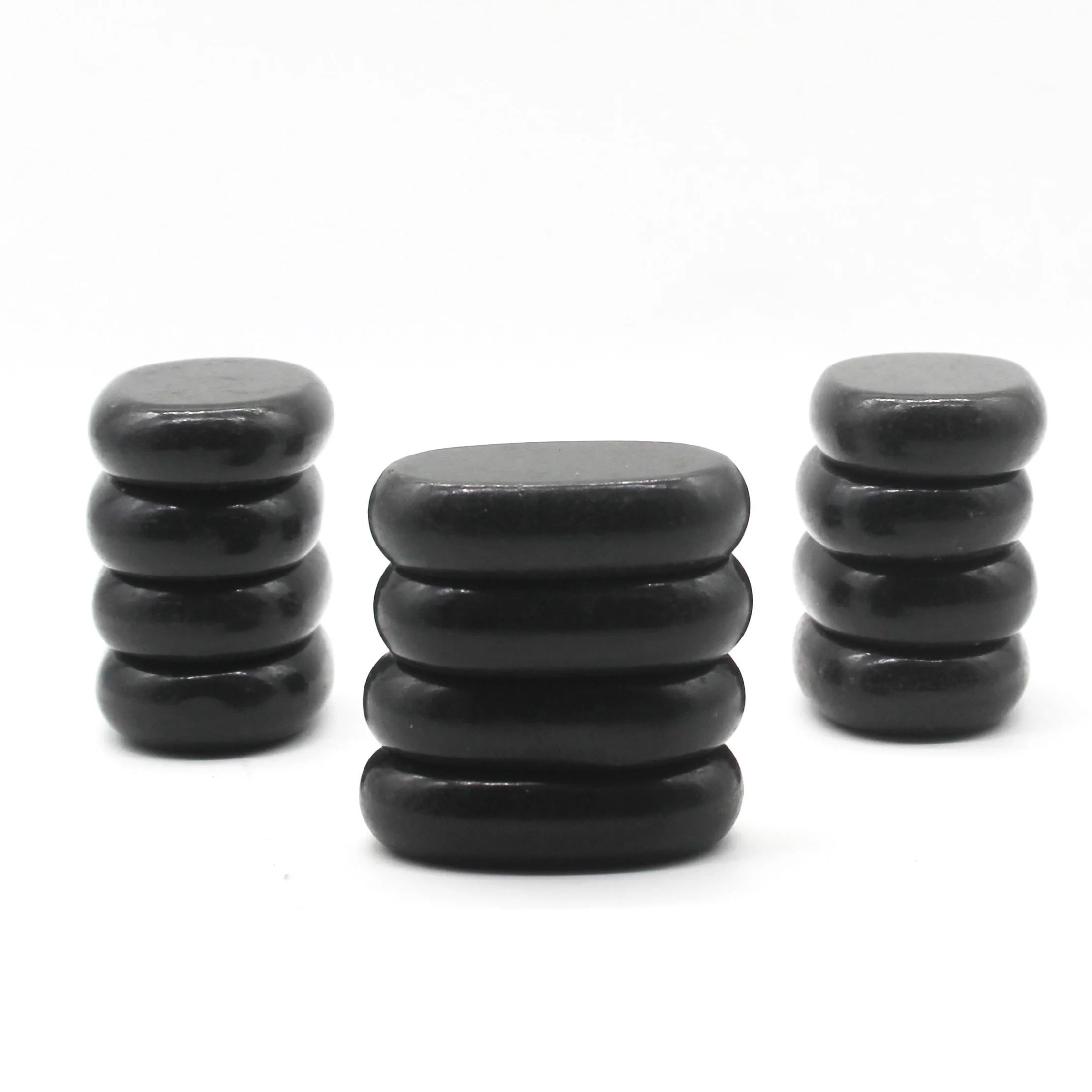 
12 Pcs Professional Massage Hot Stone Natural Heat Retention Basalt for Spa, Massage Therapy and Relaxation 