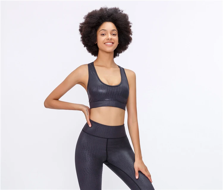 
Yoga Clothes Athletic Sustainable Clothing Yoga Women Workout Sets Crocodile Pattern Sports Wear Fitness Set 