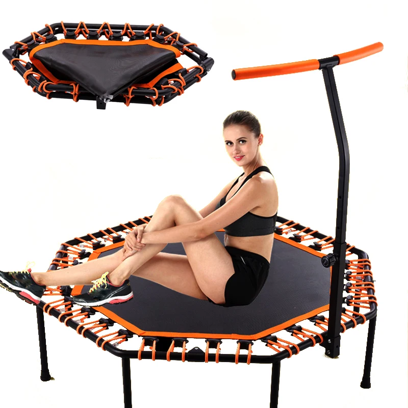 Fitness Outdoor 15FT Octagonal Trampoline Elastic Rope Trampoline Manufacturers with Handrails For Sale