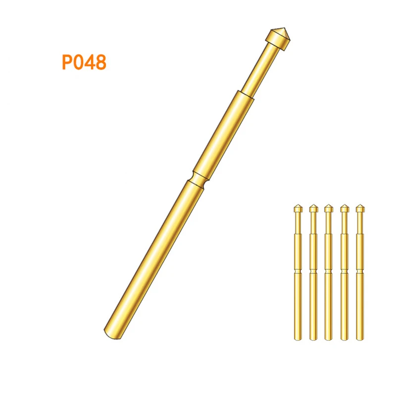 Spring Contact Probes PCB Test Pin Test probe gold-plated Brass Pogo Pin P048