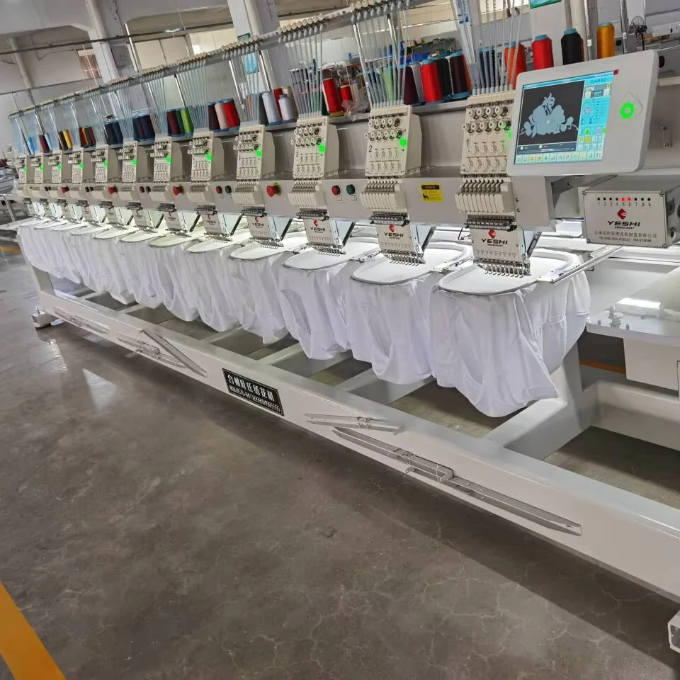 High Quality Easy To Operate Industrial Multi-head 12 Heads Computerized Automatic Trimming Embroidery Machine