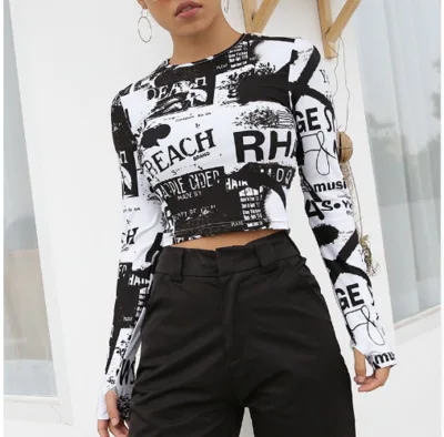 
Cutenova Fall 2020 New Fashion Women's Tops With Long-sleeve V-neck Blouses Elegant Print Flared Designer Top 
