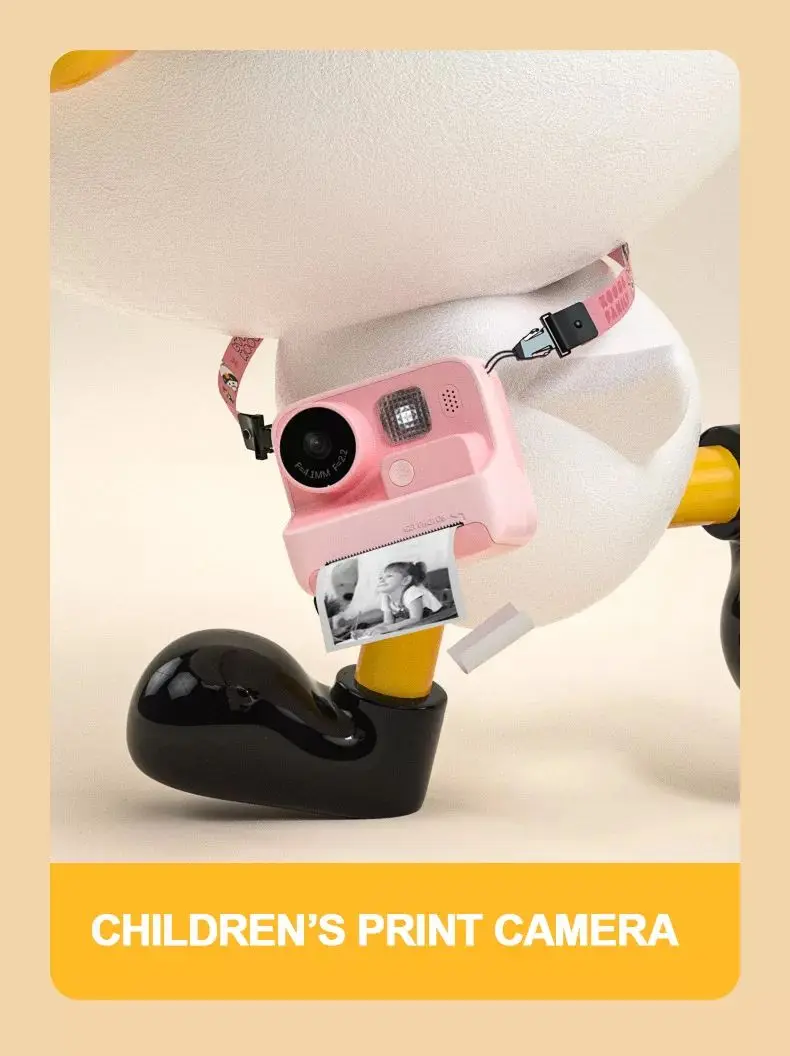 Kids Instant Print Camera For Baby Boys Girls 1080P HD Mini Camera With Thermal Photo Paper Toys Digital Camera Gifts Toys
