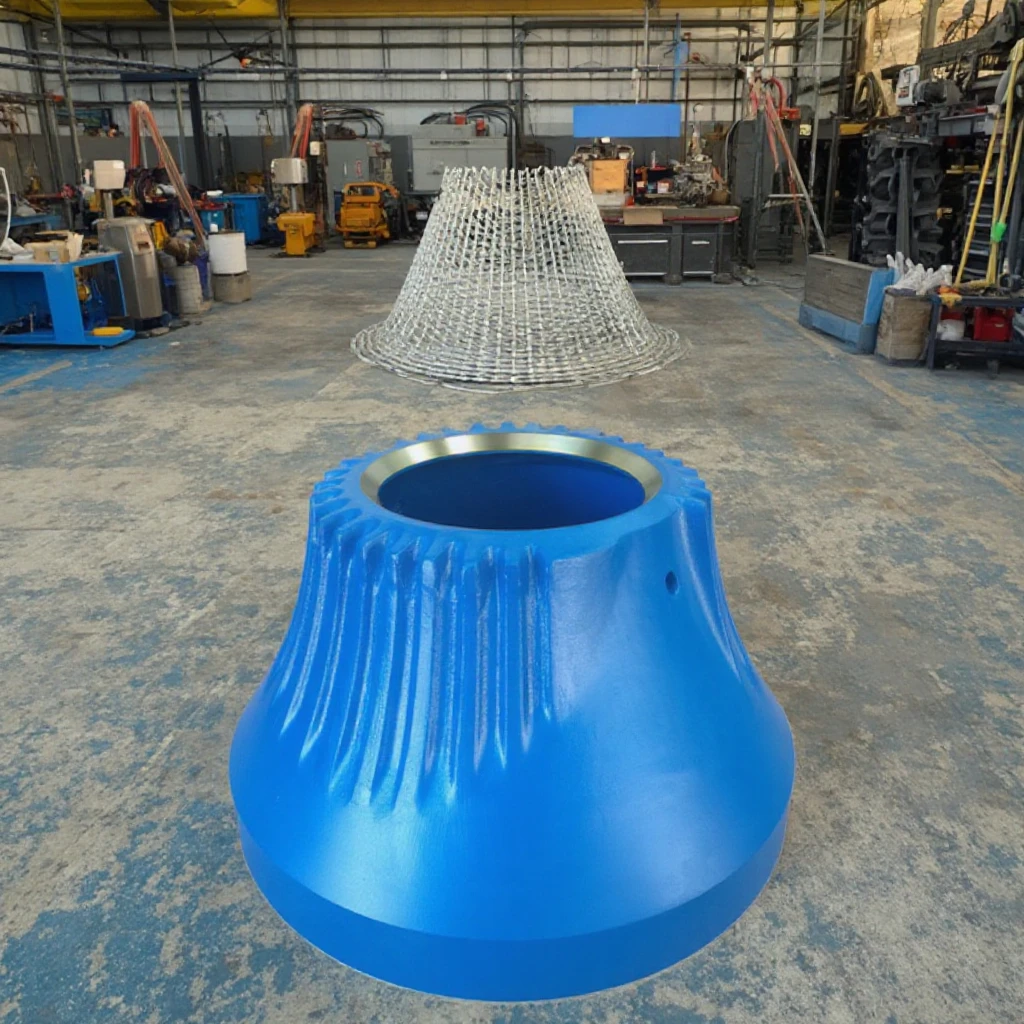 High Manganese Steel Cone Crusher Components New and Used Mantle Liners Bowl Liners for Ore Mining Casting Forging Processing