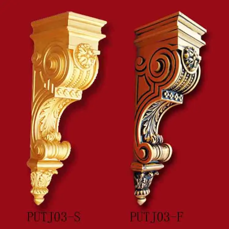 Banruo современный полиуретановый пластиковый Потолочный декор гипс балка поддержка резьба корбель для дома