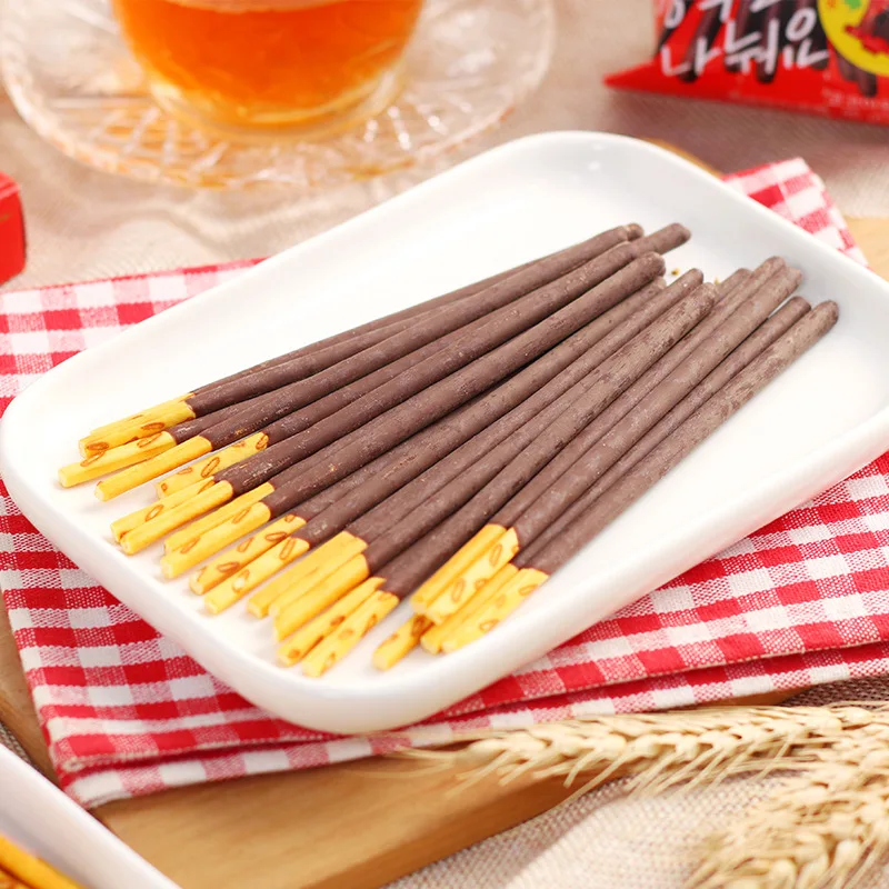 48g2 bags of geligao Matcha mousse flavor finger biscuits pocky sticks biscuits and cookies chocolate biscuits