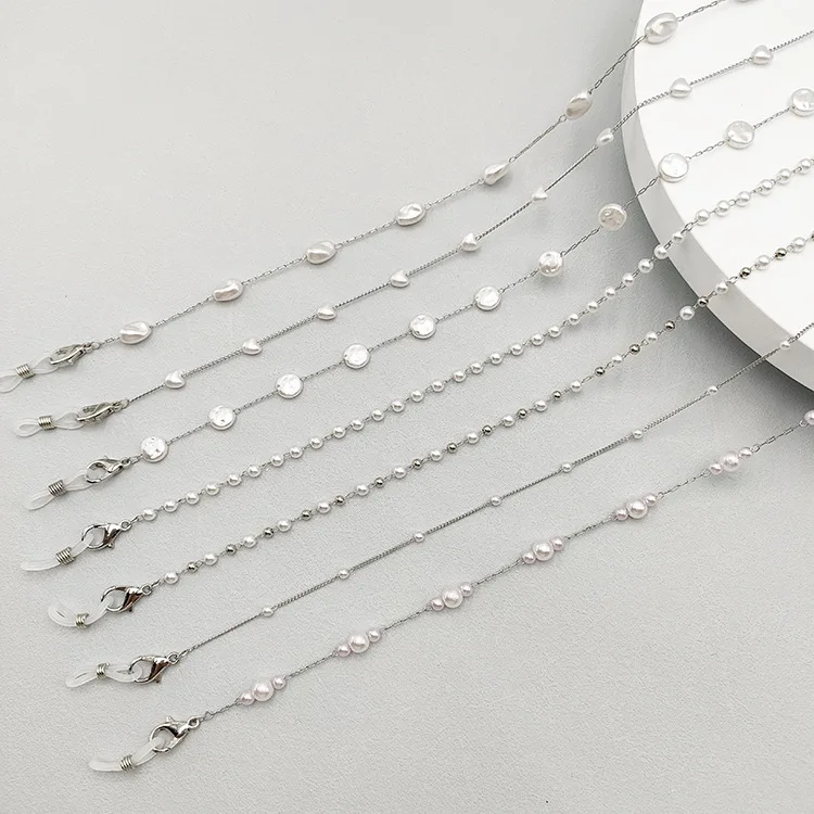Beaded Eyeglass Strap Glass Trimmimg Chain With Chain