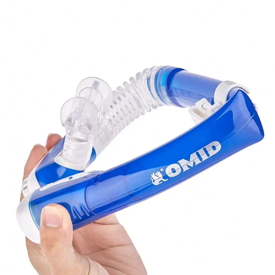 Top Selling High Quality Portable Foldable Breathing Tube Liquid Silicone Mouthpieces Customized Logo Adult Freediving Snorkel
