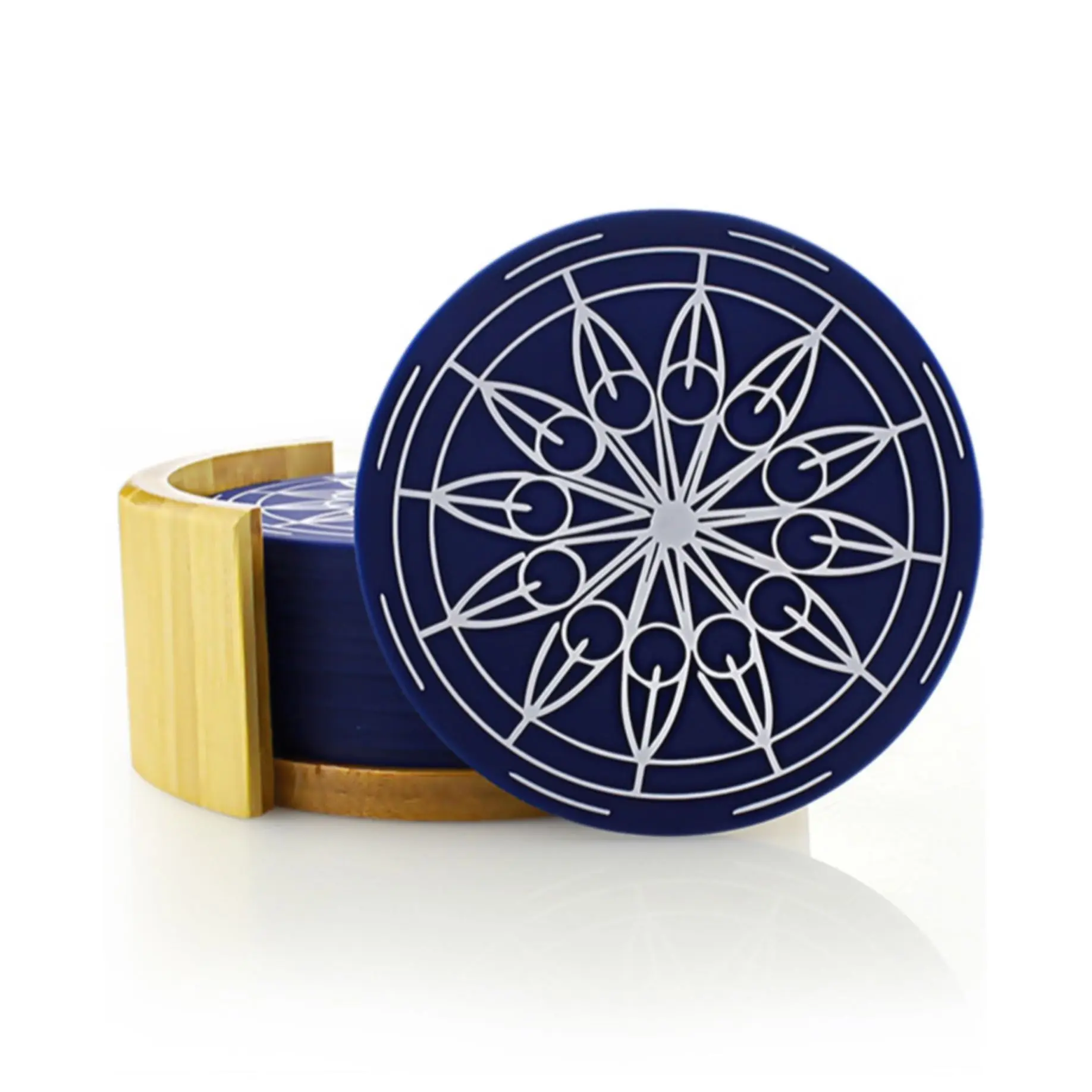 Creative 10cm Silicone Coaster Round Soft Rubber Anti-skid Heat Insulation Pad