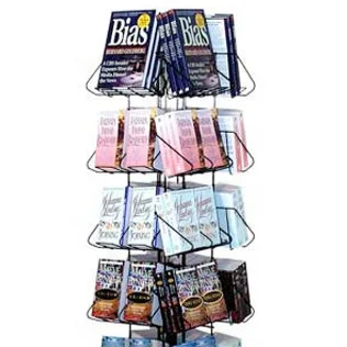 customized metal rotatable magazine notebook mini reading book display rack stand literature holder display rack