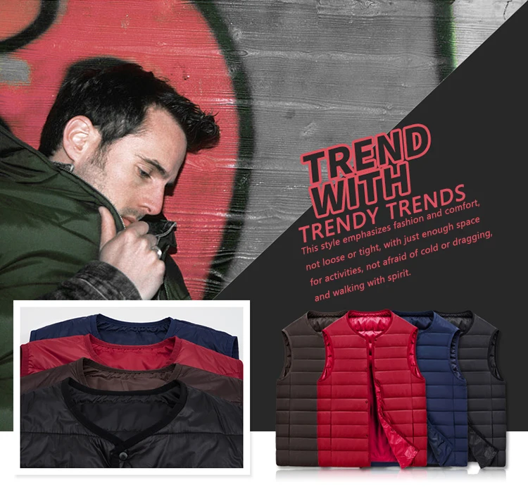 Black Sleeveless Men Warming USB Rechargeable Windproof Washable Heated Clothing Heated Vest