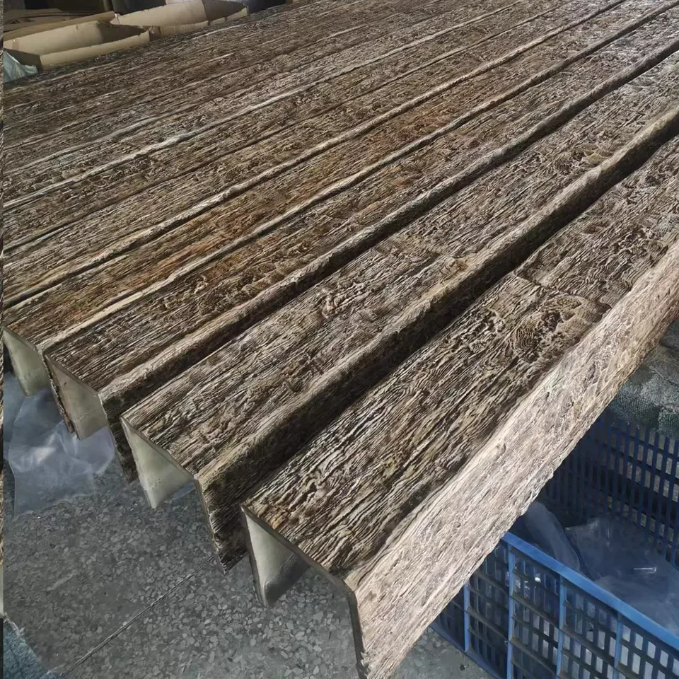 Light Weight polyurethane PU Faux Wood Beam Ceiling Decoration Interior Artificial Beam Design for Sale