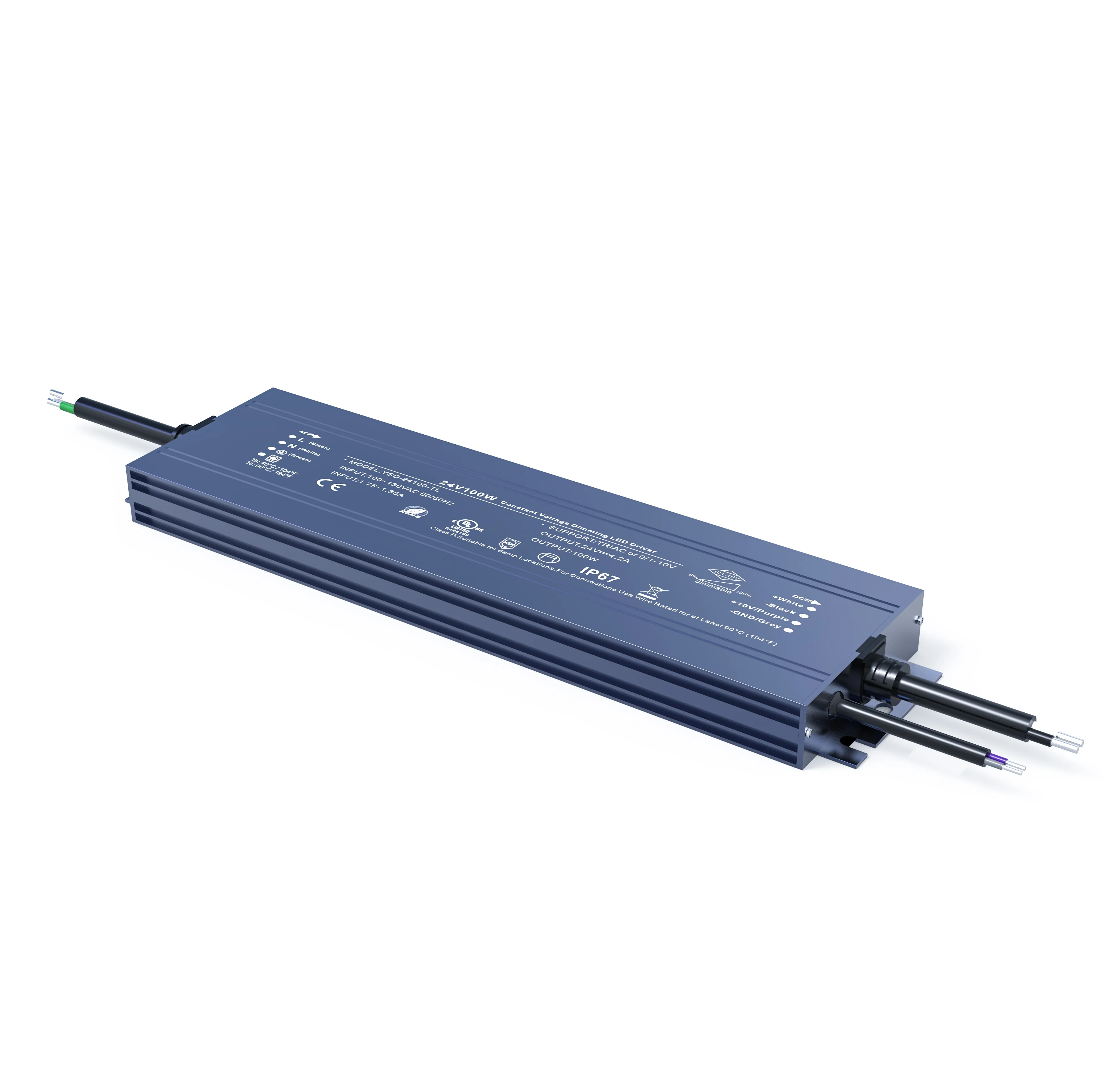 DC 12V 24V Triac 0-10V 1-10V Светодиодный источник питания IP67 Водонепроницаемый драйвер для наружного освещения полосы