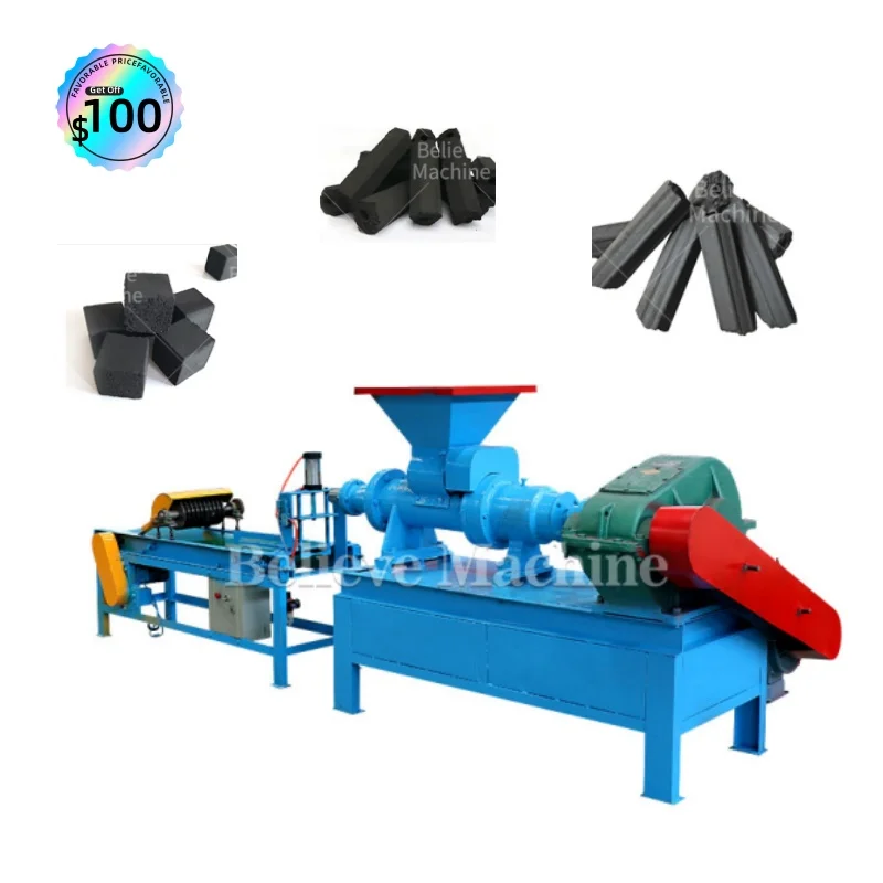 20 years experience coconut shell compressed coal dust extruder charcoal  making machine