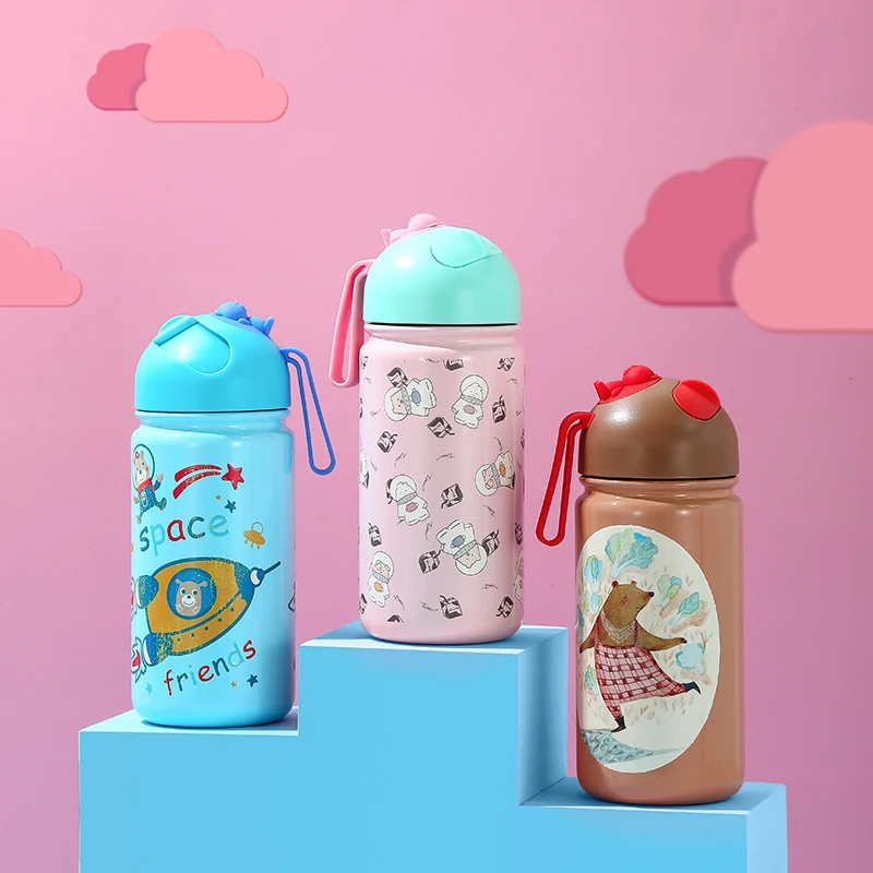 everich hot sale 12 oz 14 oz sublimation cartoon stainless steel double wall water bottle bpa free by the bulk cute for kids
