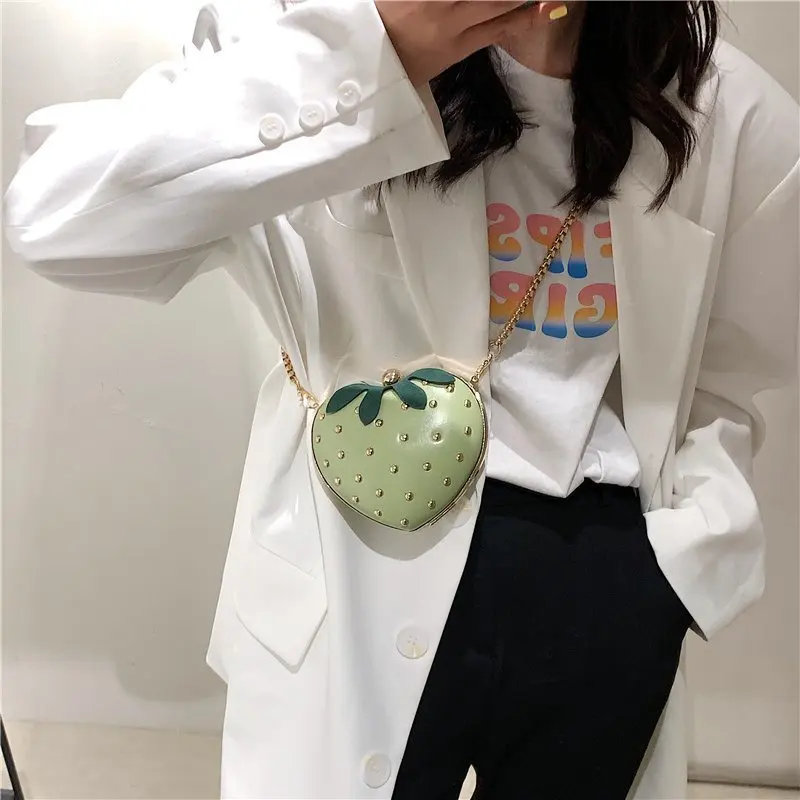 Cute Backpacks For Teenage Girls Clutch Trendy Women Shoulder Fashion Trends Ladies Bags Handbag Strawberry Coin Purse