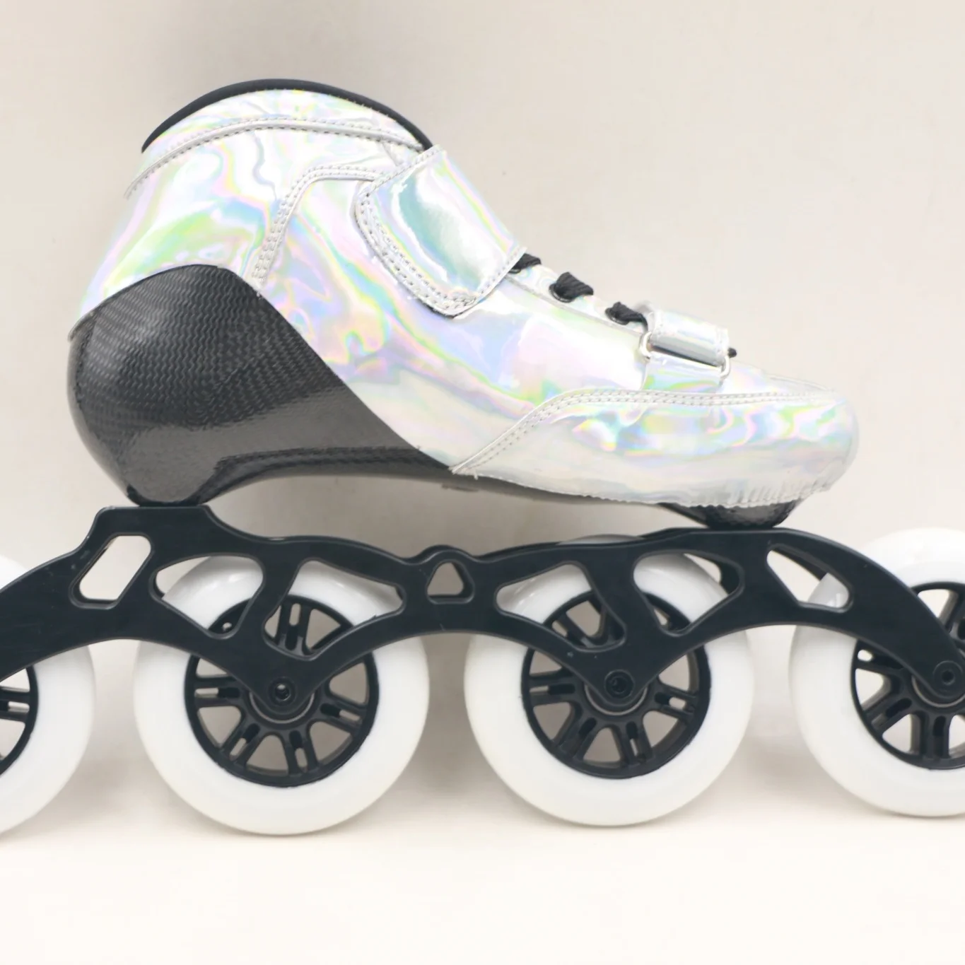 sliver carbon fiber professional inline skates speed skate with CNC frame inline speed skating use good  bearing