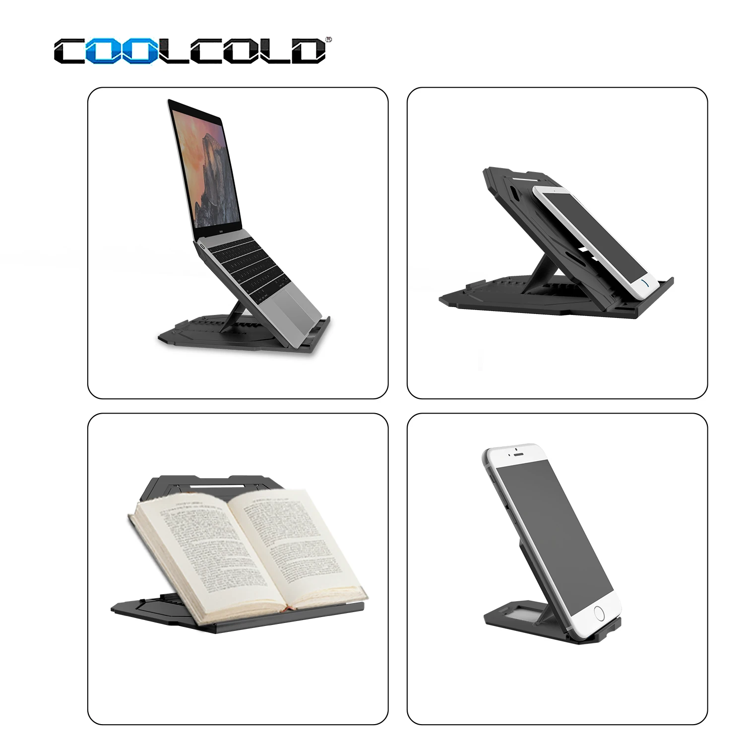 Coolcold уникальный дизайн Складная регулируемая подставка для ноутбука Вертикальная сверхмощная подставка для ноутбука