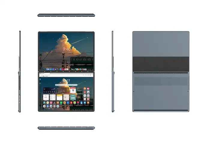 New 13.5' 2.5K Dual Touch Screen Laptop Intel N100 Gen12 16G RAM ddr4 512GB SSD Fast Charging Gravity Induction Ultrabook