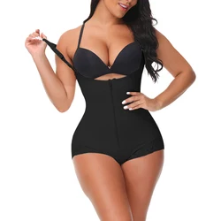 Wholesale 2021 Hourglass Zipper Tummy Control Colombianas Women Bodyshapers De Mujer Fajas Body Shaper Thong Shapewear Bodysuit