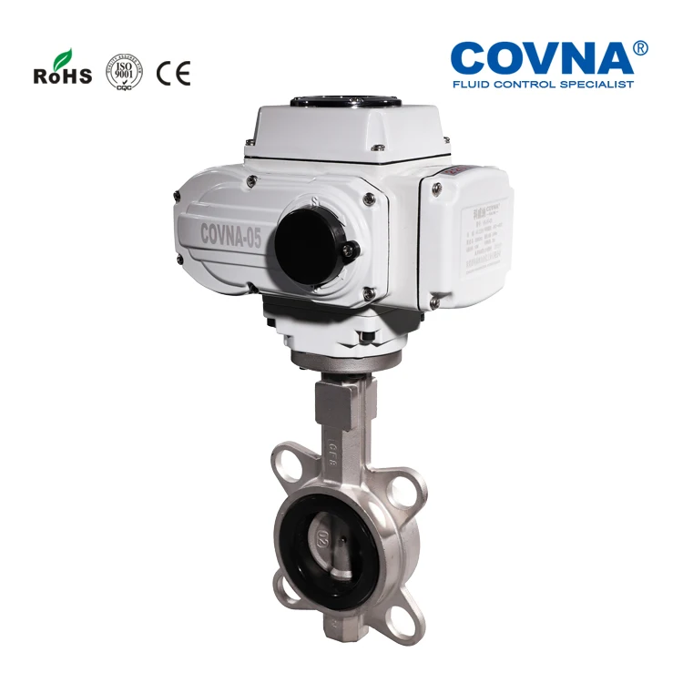 COVNA DN50 SS304 из нержавеющей стали PTFE облицованный моторный Электрический привод Дроссельный клапан