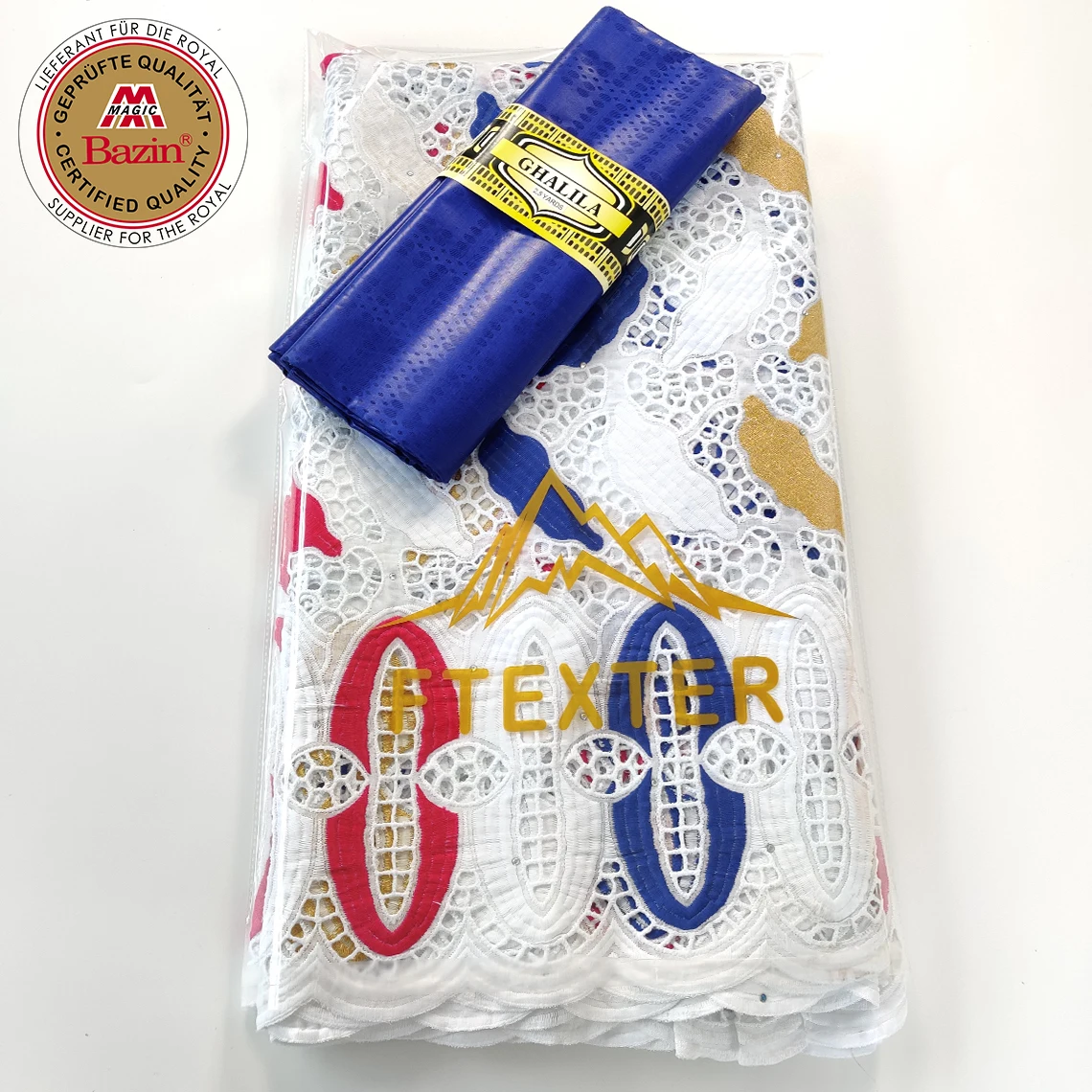 2,5 + 2,5 ярдов с чистая сухая кружева базен кружевной ткани 2020 в африканском стиле конго с вышитым индийская вечеринка платье кружевного материала