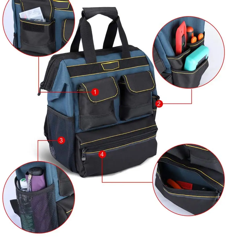 Customized durable heavy duty tool backpack for electrician Backpack Tool Bag Backpack