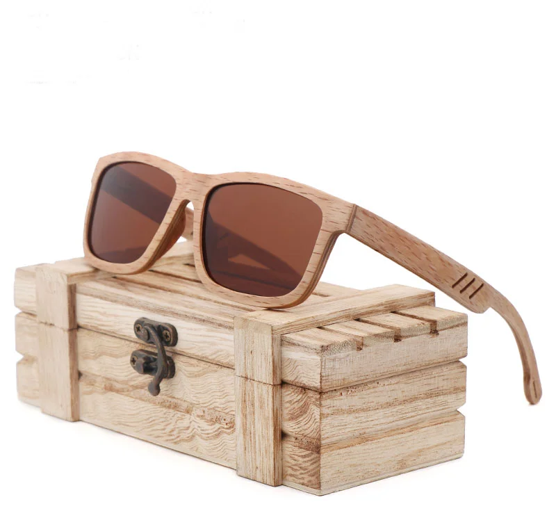 High quality laser logo free cheap rainbow wood polarized eyewear sunglasses 2021